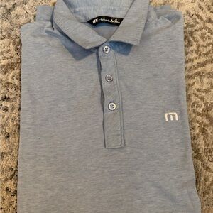 Travis Mathew Light Blue Heather Polo